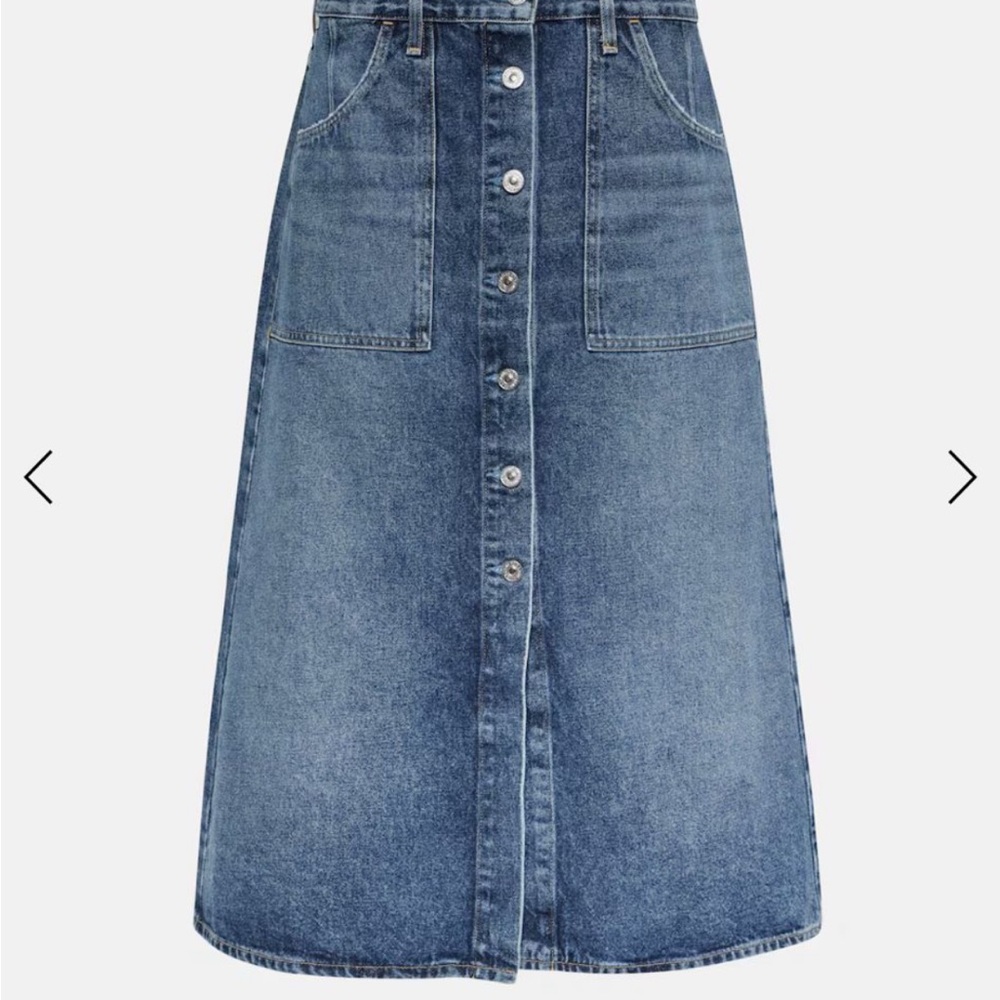 Citizens Of Humanity Blue A-Line Knee-Length Skirt